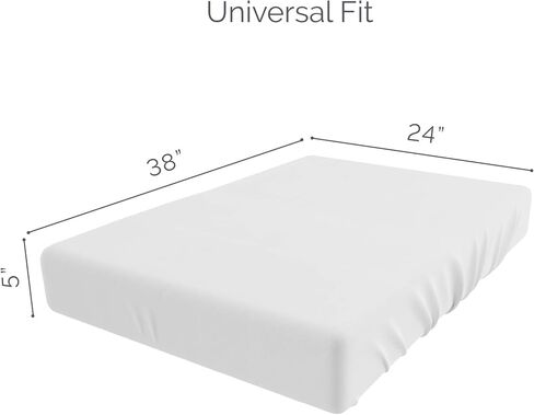 Natemia Waterproof Baby Pack and Play Mattress Protector, Ultra-Soft 100% Cotton-Top Fitted Mattress Pad, 38"x24" in Saudi Arabia