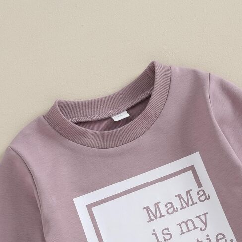 Baby Girl Fall Clothes Set Long Sleeve Letter Print Sweatshirt Pants Toddler Infant Outfits 3 6 12 18 24 Months 2T in Saudi Arabia