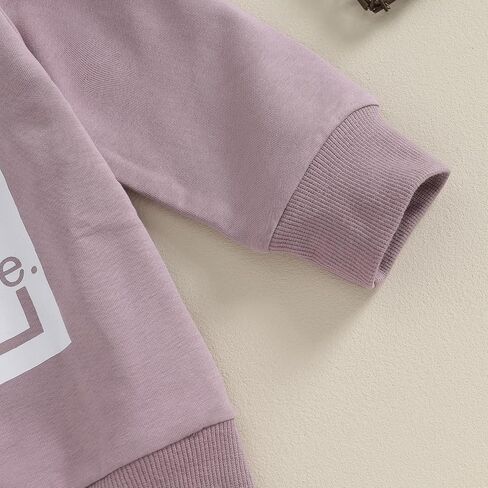 Baby Girl Fall Clothes Set Long Sleeve Letter Print Sweatshirt Pants Toddler Infant Outfits 3 6 12 18 24 Months 2T in Saudi Arabia