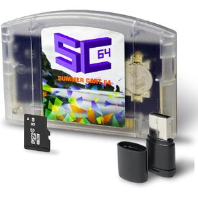 Summer Cart 64 Open Source N64 Flash Card for N64 64DD Compatibility + 8 Gb Sd Card with Latest Software