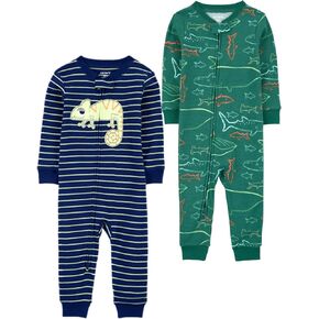Carter's Boys' 2-Pack Cotton Footless Pajamas