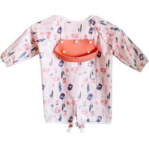 Mess Proof Baby Bibs, Long Sleeve Toddler Feeding Bib and Silicone Catcher, Chair Attaching, Waterproof, 6-36 Months