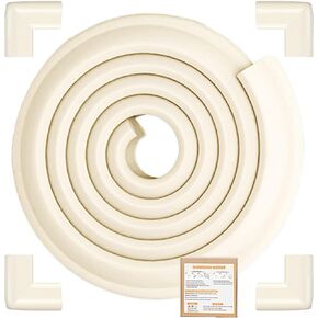 Edge Corner Protector Baby Proofing for Furniture(20 ft Edge 8 Adhesive Corner Protector), Heavy-Duty Soft NBR Foam Fireplace Tables Safety Bumper Protection Guards(Pre-Taped, Easy Installation)