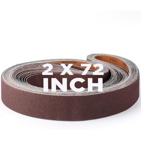 20 Pieces 2 x 72 Inch Metal Grinding Ceramic Sanding Belts Kit 80/120/150/240/400 Assorted Grits Sander Sanding Belt for Belt Sanders in Kuwait