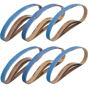 15 Pcs 1 x 30 Inch Sanding Belts, 1x30 Zirconia Sanding Belts, 3 Each of 40/60/80/100/120 Assorted Grits Sander Belts for Belt Sander