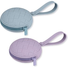 Pacifier Holder Case,Pack of 2 Baby Silicone Pacifier Holder Case, Protective Storage Container Attaches to Strollers & Diaper Bags (Color 2)
