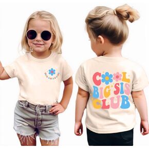 Toddler Big Sister Shirt in My Big Sis Era Graphic Tees Cool Big Sis Club Tshirt Announcement for Baby Girls Outfits in Kuwait