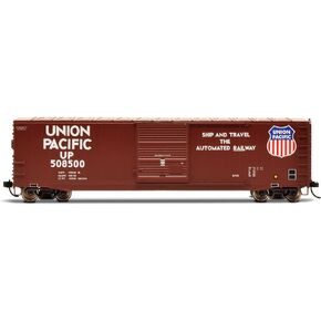 Union Pacific Railroad Box Car with Sliding Door Running Number #508500 HO Scale Train Rolling Stock HR6633A