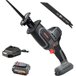 Mellif 20V Brushless Reciprocating Saw Kit, Compatible with Mellif 20V Battery, Included with 4.0Ah Battery & Charger, 1" Stroke Length, 3000 SPM, Variable Speed, Quick Blade Change, LED Light