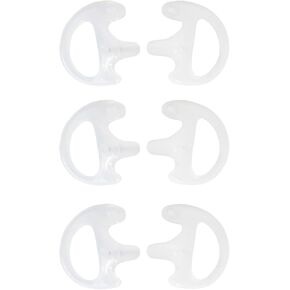 HYSHIKRA Silicon Earmold Ear pier Replacement Earmold Earbud Earplug for Motorola Kenwood Midland Two-Way Radio Law Enforcement Earpiece Air Acoustic Coil Tube Audio Kits (Black 3sizes)