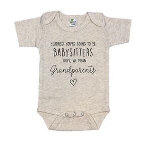 New Baby Reveal For Grandparents - Surprise Pregnancy Announcement - Surprise, You're Going to be Babysitters...Oops, We Mean Grandparents (Natural)