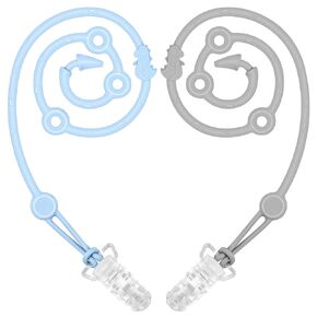 Silicone Pacifier Clip Holder, Chrxbei Paci Binky Clip Strap for Newborn Baby Boy Girl 0-6 Months, Toy Sippy Bottle Cup Pacifers Safety Straps for Stroller Toddler Water Cup, Teether Toys, Snack Cups