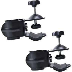 2 Pieces Metal C Clamp Heavy Duty Dual U Shaped Clip Bracket Mount for Photo Studio Light Stand Boom Arm