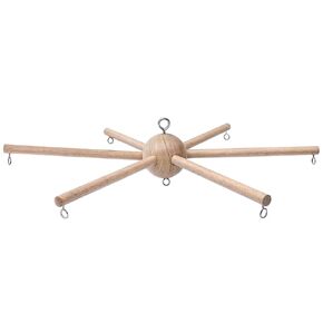 DIY Mobile Kit, Baby Crib Frame, Decorative Natural Wooden Wind Chime Equipment Hanger for Infant Boy Girl Home Nursery Creative Crafts Wall Balcony Hanging Toys Bell Accessories Bedroom Ceiling Decor