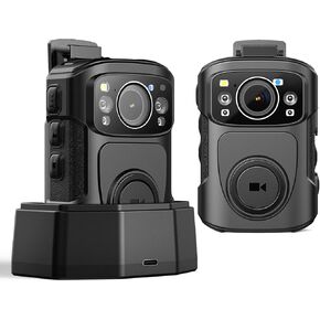 BOBLOV B4K5 128GB 4K Body Camera,3400mAh IP68 Waterproof GPS Police Body Cams for 11Hrs Video Record, Provide Charging Dock, Night Vision Video Camcorder for Personal, Guard Civilians(128GB)