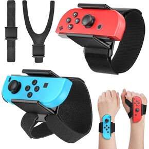 6 in 1 Wrist Strap Compatible with Switch Just Dance 2025 2024 2023 2022 2021, Boxing Design Wristband for Nintendo Switch Sports Games for Zumba Burn It Up, Wrist Straps for Switch & Switch OLED Joy Controller, Case Friendly Adjustable Joypad