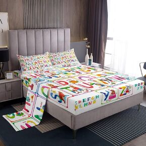 Girls Horse Sheet Set Kids Cartoon Farmhorse Floral Bedding Set for Toddler Baby Girl Pink Blue Stripe Bed Sheets Breathable Spirit Horse Animal Bed Sheet Set Room Decor Bed Set Full Size