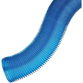 Rockler 4" Dust Collection Hose - Expandable Hose Made w/Elastic, Flexible - Polymer Dust Collectors for Woodworking Stretch up to 7X L - Translucent Blue Dust Collector Hose, 4’ L Extends to 14’ L