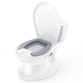 Potty Training Toilet, Potty Training Toilet for Baby with Soft Seat, Realistic Flushing Sound, Storage Tank, Toilet Paper Holder, Removable Pot, Splash Guard, Non-Slip for Toddler