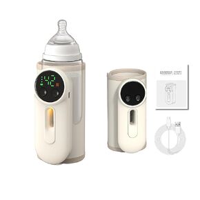 Baby Bottle Warmers, Portable Bottle Warmer for Travel, 2025 Upgraded Baby Milk Warmer for Breastmilk or Formula, Bottle Warmer On The Go-Milk Volume Window, Accurate Temperature Control, 8000 MAh