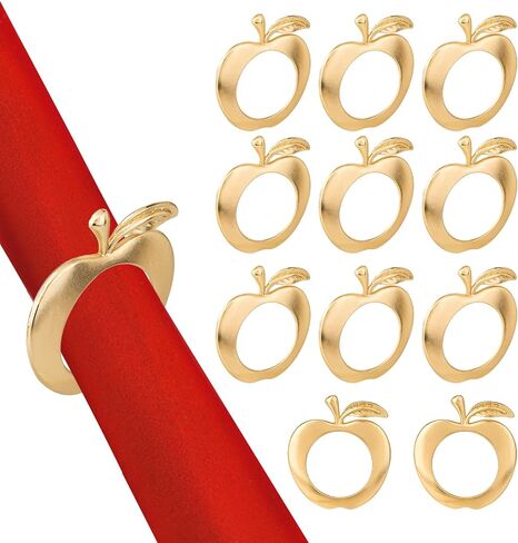 24 Pcs Gold Napkin Rings, Semicircle Metal Napkin Ring Holders Buckles, Fall Easter Thanksgiving Christmas Napkin Rings for Banquet, Party, Wedding Table Decor (24, Matte Gold Semicircle) in Saudi Arabia