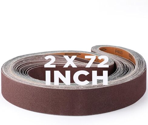 20 Pieces 2 x 72 Inch Metal Grinding Ceramic Sanding Belts Kit 80/120/150/240/400 Assorted Grits Sander Sanding Belt for Belt Sanders in Kuwait