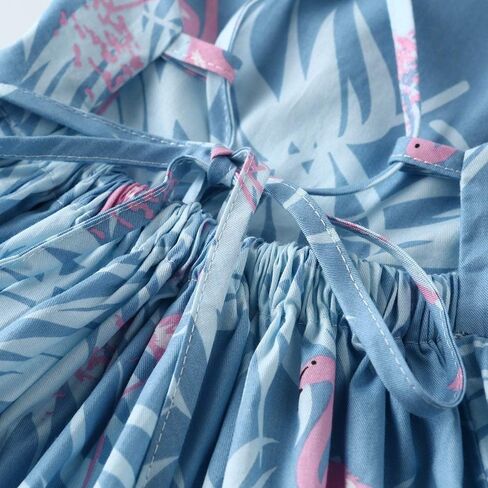 Toddler Vintage Floral Girls Dress Baby Backless Sundress Sleeveless Matching Outfits 5-6Y in Kuwait