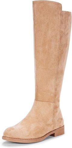 Vepose Women's 9662 Knee High Boots, Casual Tall Riding Boots Low Flat Heel, Comfortable and Inner Zipper. in Saudi Arabia