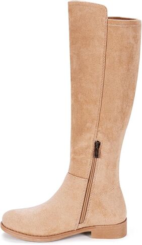 Vepose Women's 9662 Knee High Boots, Casual Tall Riding Boots Low Flat Heel, Comfortable and Inner Zipper. in Saudi Arabia