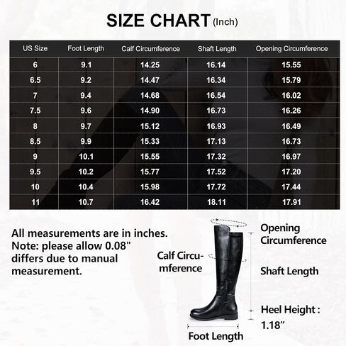 Vepose Women's 9662 Knee High Boots, Casual Tall Riding Boots Low Flat Heel, Comfortable and Inner Zipper. in Saudi Arabia