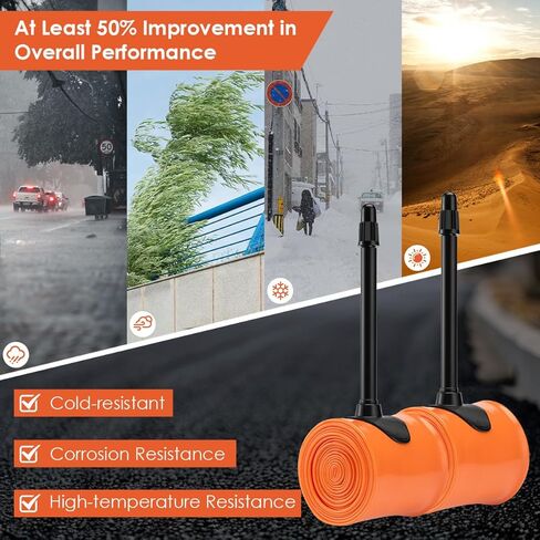 أنبوب داخلي من مادة TPU 700c x 18-32c مع صمامات بريستا 45 مم 65 مم 85 مم، 28 جرام خفيف الوزن 700c أنبوب دراجة TPU أنبوب دراجة احتياطي محمول مع أذرع إطارات الدراجة ومجموعة تصحيح إطارات الدراجة in Kuwait