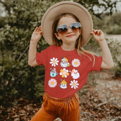 Toddler Girls Boys Christmas Shirt Funny Xmas Santa Claus Shirts Crewneck Short Sleeve Tops Fall Winter Outfits in Saudi Arabia