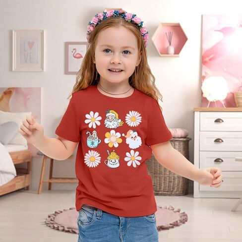 Toddler Girls Boys Christmas Shirt Funny Xmas Santa Claus Shirts Crewneck Short Sleeve Tops Fall Winter Outfits in Saudi Arabia
