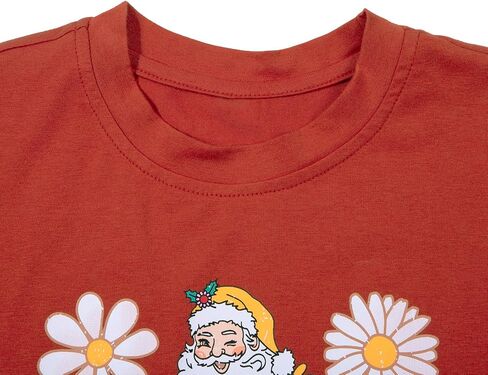 Toddler Girls Boys Christmas Shirt Funny Xmas Santa Claus Shirts Crewneck Short Sleeve Tops Fall Winter Outfits in Saudi Arabia
