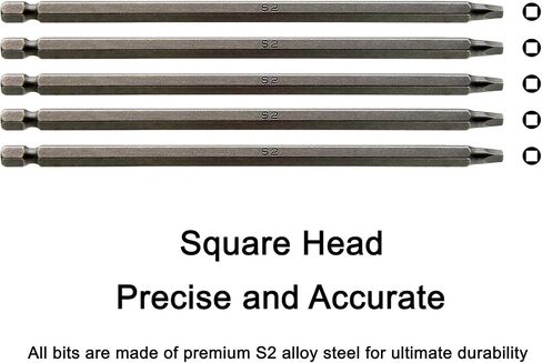 MaxTool 10PCs #1, 2, 3 x3" Screwdriver Power Bits Square Assorted Tip/Point/Head 1/4"Hex Drive #6150 Alloy Steel; SQsx3P10-6150 in Saudi Arabia