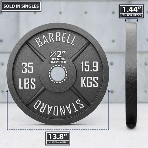 Synergee Standard Metal Weight Plates with 2" Opening for Bodybuilding, Olympic & Power lifting workouts. Metal Weight Plates Sold in Singles, Pairs & Sets. Available from 2.5 to 45 Pounds. in Saudi Arabia
