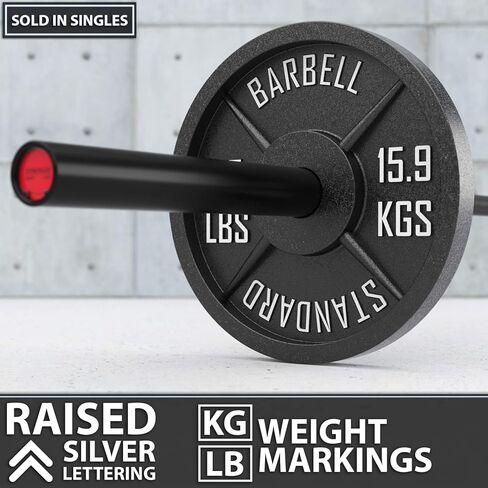 Synergee Standard Metal Weight Plates with 2" Opening for Bodybuilding, Olympic & Power lifting workouts. Metal Weight Plates Sold in Singles, Pairs & Sets. Available from 2.5 to 45 Pounds. in Saudi Arabia