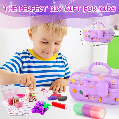Lokuc Nano Tape Bubble Kit for Kids, 19.7Ft Nano Tape with Box, Nano Tape Squishy Maker kit with Glitter, Clay, Beads, Stickers and Tutorials in Saudi Arabia