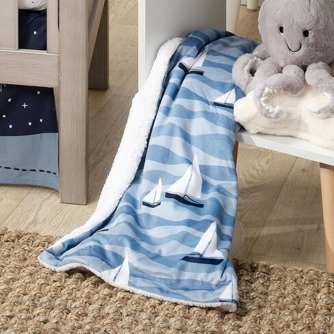 Lambs & Ivy Signature Rainbow Minky/Faux Shearling Soft Fleece Baby Blanket in Saudi Arabia