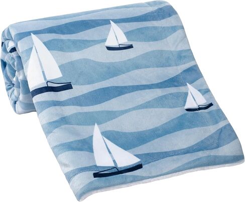 Lambs & Ivy Signature Rainbow Minky/Faux Shearling Soft Fleece Baby Blanket in Saudi Arabia