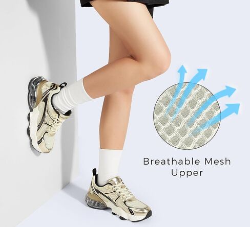LUCKY STEP Women's Air Cushion Running Shoes Athletic Tennis Sneakers Lightweight Sports Mesh Gym Jogging Workout Walking Shoes in Kuwait