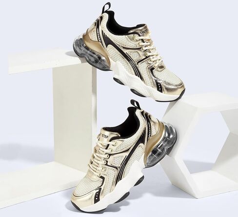 LUCKY STEP Women's Air Cushion Running Shoes Athletic Tennis Sneakers Lightweight Sports Mesh Gym Jogging Workout Walking Shoes in Kuwait