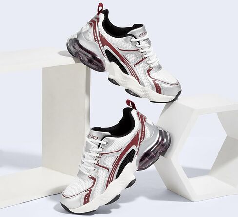 LUCKY STEP Women's Air Cushion Running Shoes Athletic Tennis Sneakers Lightweight Sports Mesh Gym Jogging Workout Walking Shoes in Kuwait