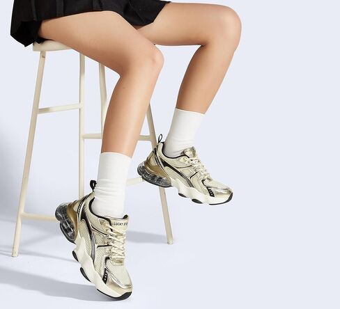 LUCKY STEP Women's Air Cushion Running Shoes Athletic Tennis Sneakers Lightweight Sports Mesh Gym Jogging Workout Walking Shoes in Kuwait