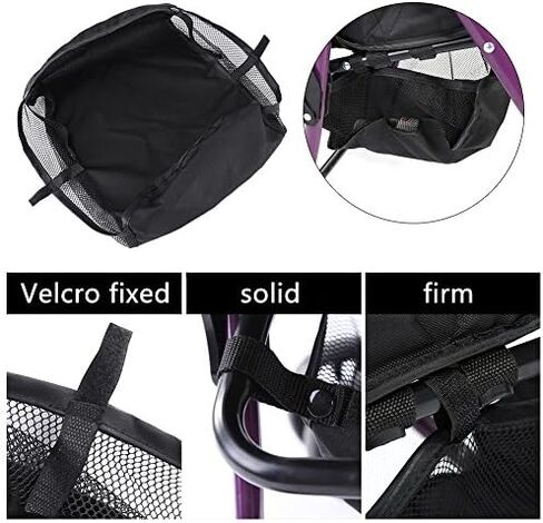 Stroller Organizer Under Baby Stroller Storage Basket Pram Waterproof Netting Underseat Basket Mesh for Stroller Storage Organizer Bag Accessories, 11.8x11.8x3.9inch in Kuwait