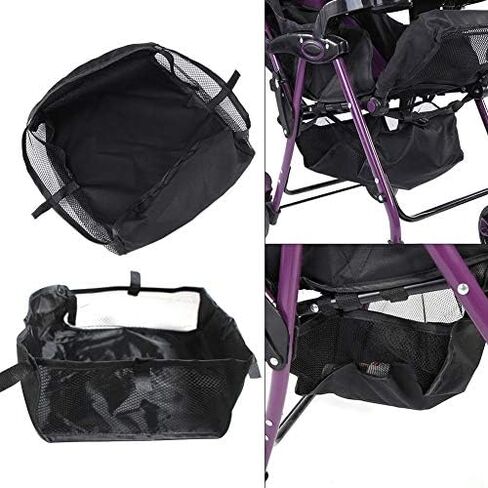 Stroller Organizer Under Baby Stroller Storage Basket Pram Waterproof Netting Underseat Basket Mesh for Stroller Storage Organizer Bag Accessories, 11.8x11.8x3.9inch in Kuwait