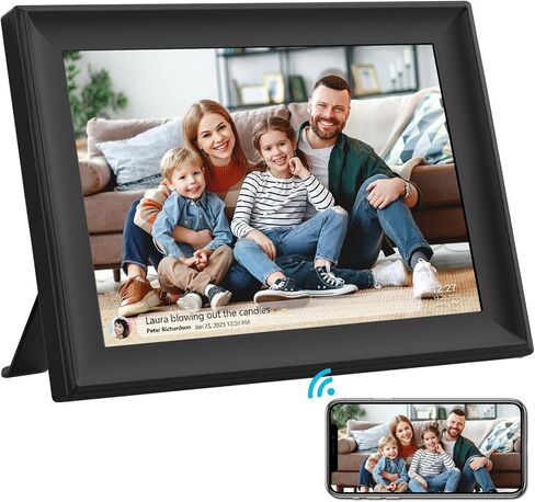 32GB 10.1 Inch WiFi Digital Picture Frame with 1280x800 HD IPS Touch Screen, Send Photo or Videos via App or Email,Support USB Drive/SD Card Extend Storage,Auto-Rotate,Wall Mountable in Saudi Arabia