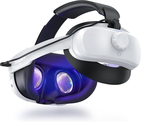 YOGES Battery Head Strap Compatible with Meta Quest 3S & Quest 3, Rechargable Headstrap to Extend Playtime for VR Headset Compatible with Meta Quest 3S Accessories in Saudi Arabia