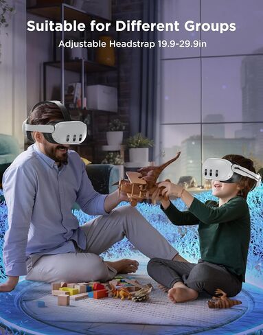 YOGES Battery Head Strap Compatible with Meta Quest 3S & Quest 3, Rechargable Headstrap to Extend Playtime for VR Headset Compatible with Meta Quest 3S Accessories in Saudi Arabia
