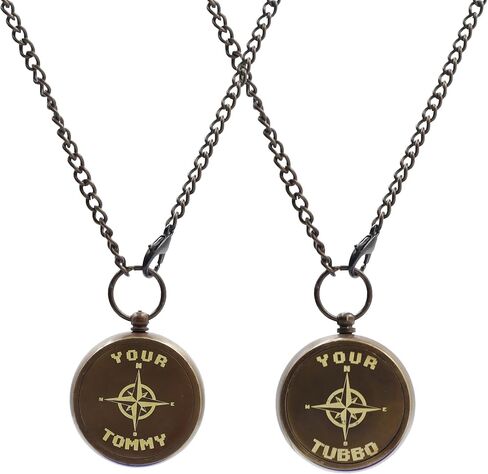 PORTHO زوج قلادة بوصلة بوصلة Your Tommy الخاصة بك - بوصلة معلقة على الحب - حرفة منجم بوصلة Tubbo الخاصة بك in Kuwait